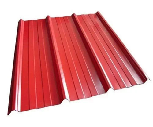 Red Color Plan Pattern Rectangular Metal Roofing Sheet