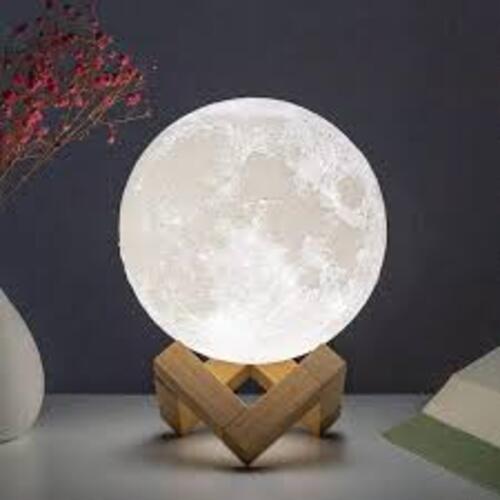 LED Synthetic Wicker Moon Lights Lamp