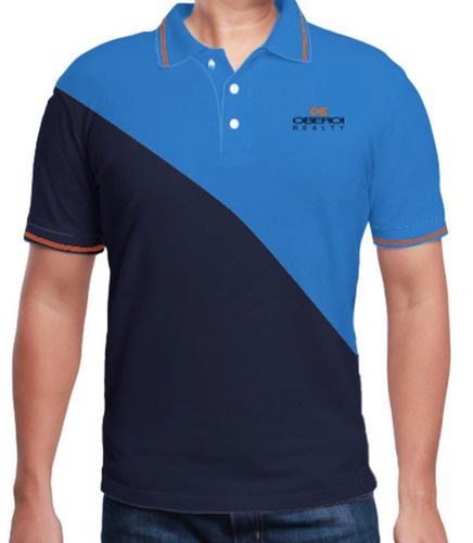 Multi Color Short Sleeves Polo Neck Matty Corporate T-Shirt