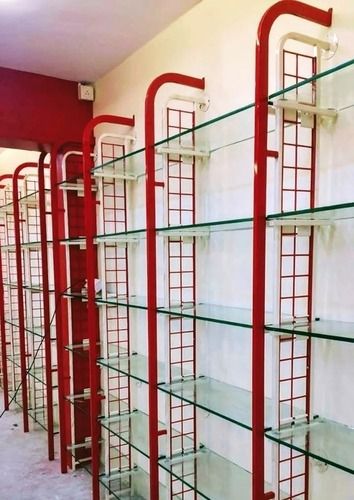 Wall Mounted Pipe Glass Racks For Garments Shop