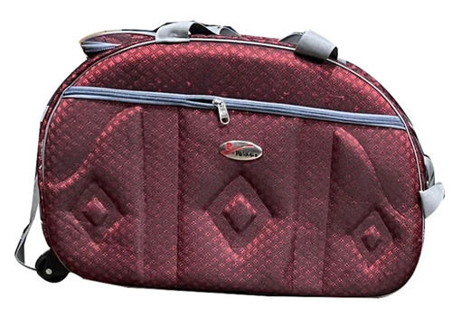 Impeccable Finish Maroon Polyester Luggage Bag