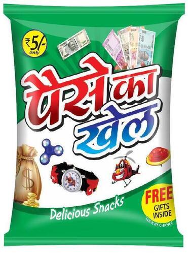 Kids Snack - Small Corrugated Packaging Box Fried Salty Treat with 100% Purity Matte Black with Special Effects Printing - Salty & Digestive