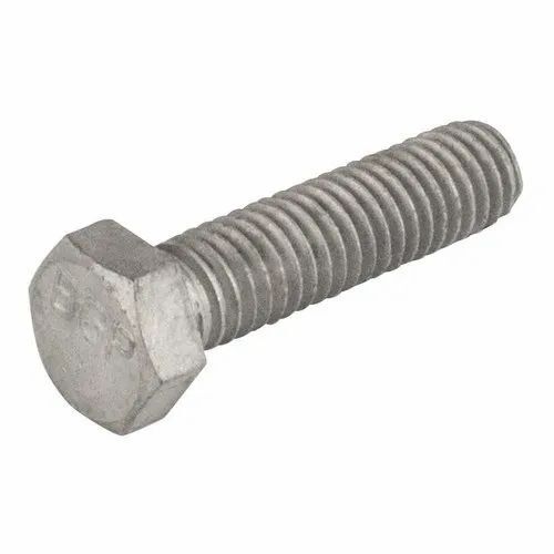 Silver Color Round Shape Mild Steel Hex Bolts For Industrial