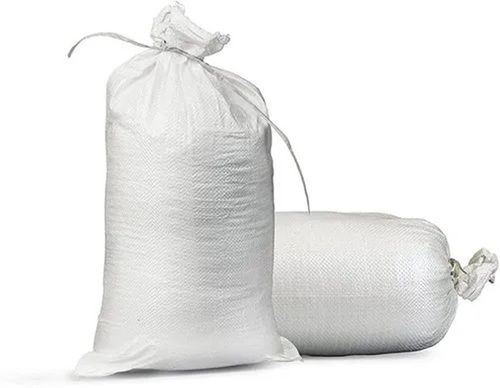 PP Woven Bag Sacks - Durable Eco-Friendly White Bags | Hand Length Handle for Chemical Fertilizer Use