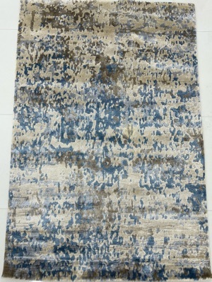 Hand Knotted Floor Rugs - Cotton Blend, Multicolor Rectangular Design | Attractive, Comfortable, Anti-Slip, Modern Shiny Look
