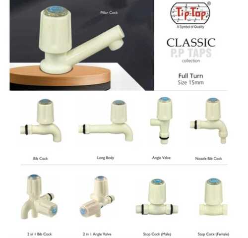 Glossy Plastic White Tap