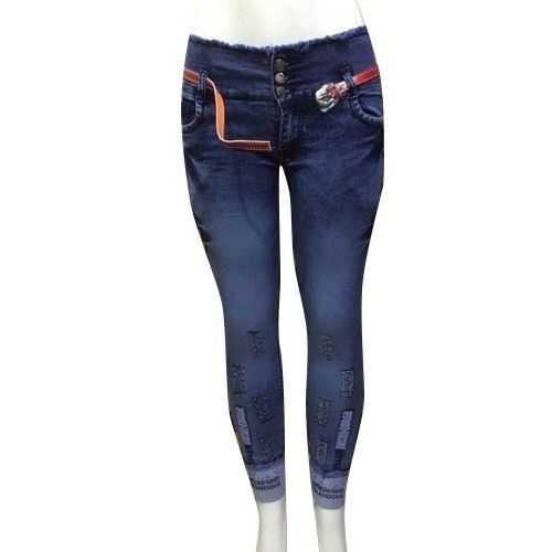 Shrink Resistance Girls Denim Jeans