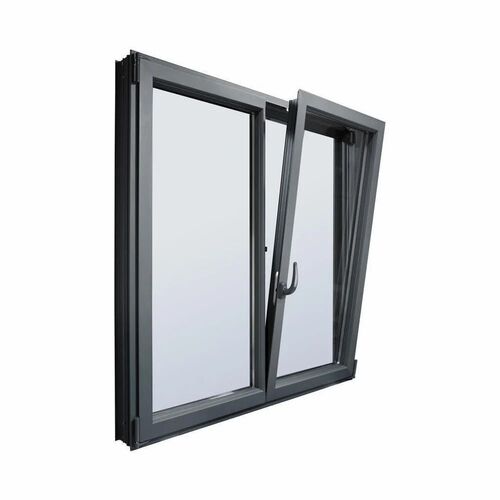 Grey Color Mild Steel Material Window For Home And Hotel