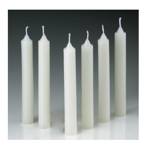 Paraffin White Candles - Fully Refined Solid Paraffin Wax, Round Shape, Plain Pattern | Ideal for Candle Making, New Optimum Quality
