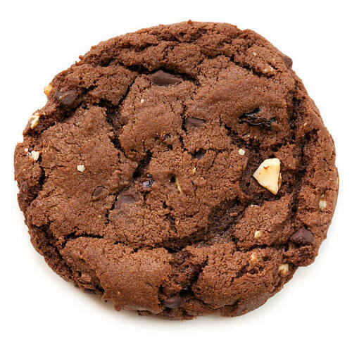 Round Dark Brown Cookie Biscuit