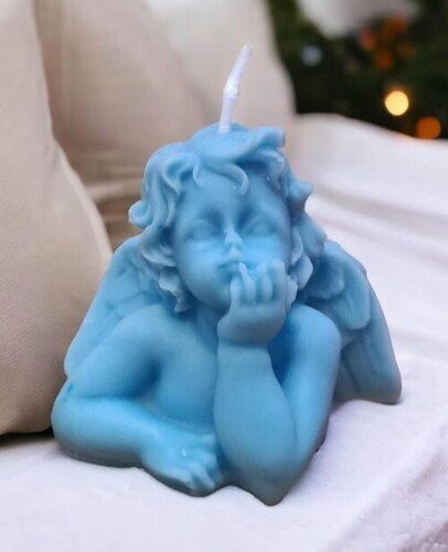 Blue Soy Wax Decorative Candle