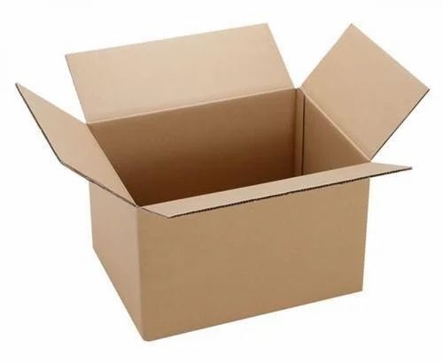Brown Cardboard Carton - Durable Eco Friendly Material Glossy Lamination Finish Embossed Surface Handling Rectangular Shape