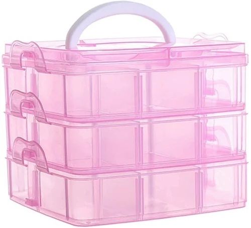 Pink Jewelry Organizer Storage Box