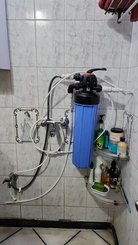 Bathroom Water Softener - Plastic Material, 10 Liter Storage Capacity, White Color | Automatic, Wall Mounted, CE Certified, 1 Year Warranty