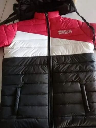 Designer Mens Winter Jacket - Duck Down Filling, XXXL Size | Detachable Hood, Anti-Wrinkle, Eight Pockets, Comfortable Cotton Wool