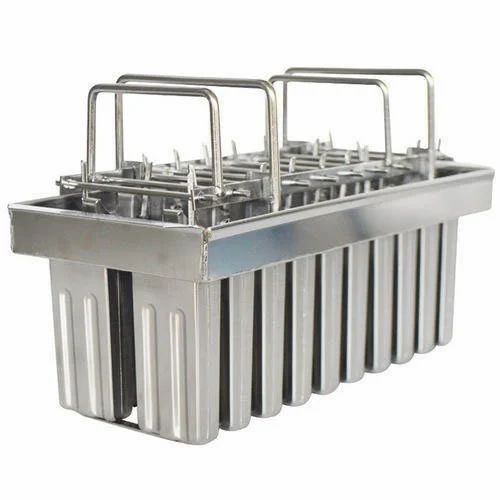 Silver Color Rectangular Shape Stainless Steel Ice Cream Mould