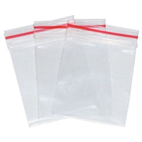 Transparent Zip Lock Pouches - Durable Eco-Friendly Plastic, Plain Design for Convenient Storage