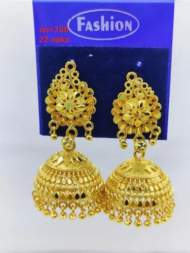 Brass Jhumka Earrings Set