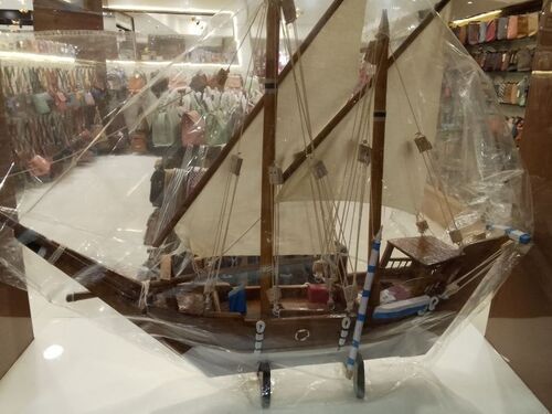 wooden model ship