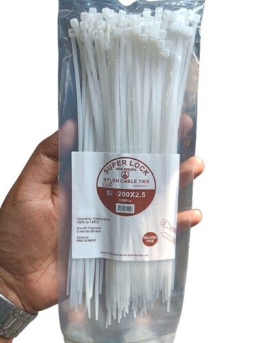 Nylon Cable Ties - Color: White