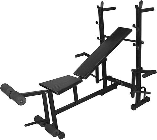 Gym Bench - Manual Operation, Black Seat Cover with 5-Year Warranty | Very Good Quality, Easy to Use for Biceps Exercise