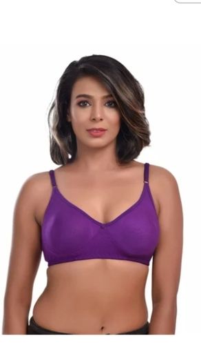 Blue Color Non-Padded Open Front Cotton Push Up Bra