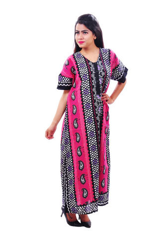 Multicolor Printed Ladies Nightwear