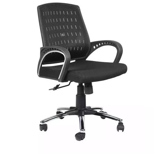 Moveable and Portable Medium Back 360 Degree Swivel Fabric Coated Office Staff Mesh Chair with 5 Wheel