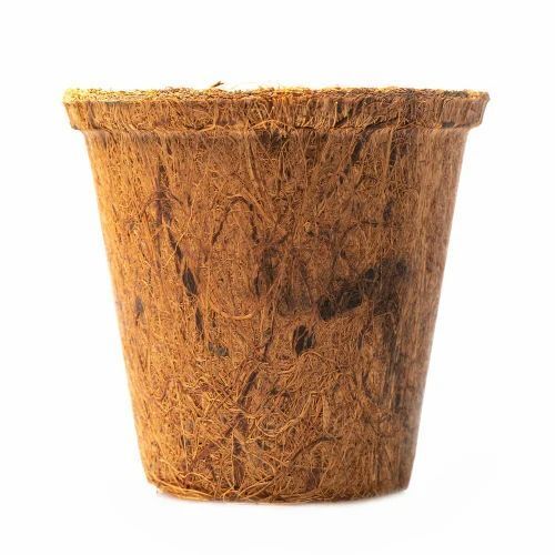 Brown Coconut Husk Pots For Gardening Use