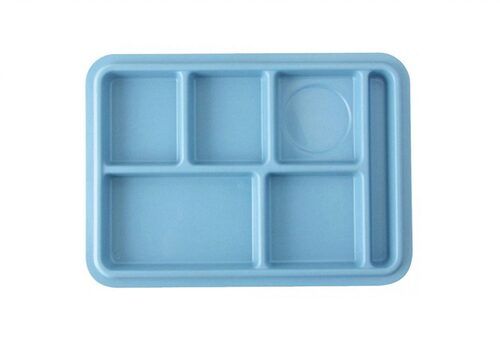 Leak and Crack Resistant Plastic Reusable Six Compartment Meal Trays for Lunch Packing