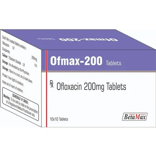 Ofloxacin Tablets 200 mg, Packaging Size 10x10 Tablets