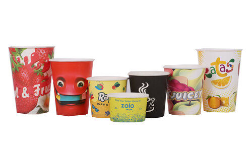 Eco-Friendly Heat and Cold Resistant Leakage Proof Printed Paper Disposable Cups