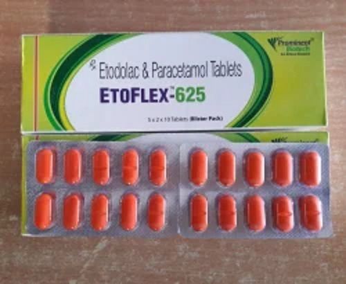 Etodolac And Paracetamol Tablet 625 Mg