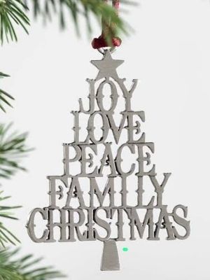 Elegant Look Christmas Words Hanging Tree