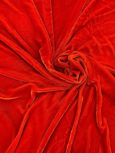 Red Micro Velvet Fabric