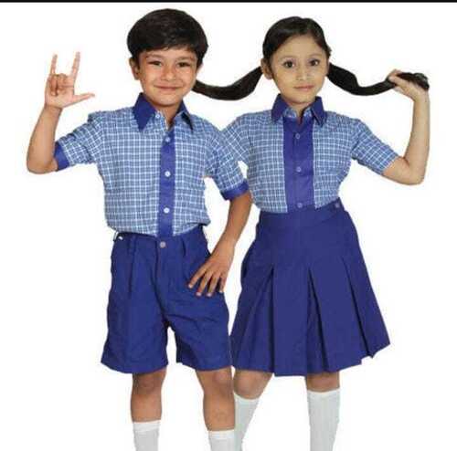 Kids Summer School Uniform - Checked Cotton Blend, Comfortable & Washable | Unisex Primary School Attire for All Kids