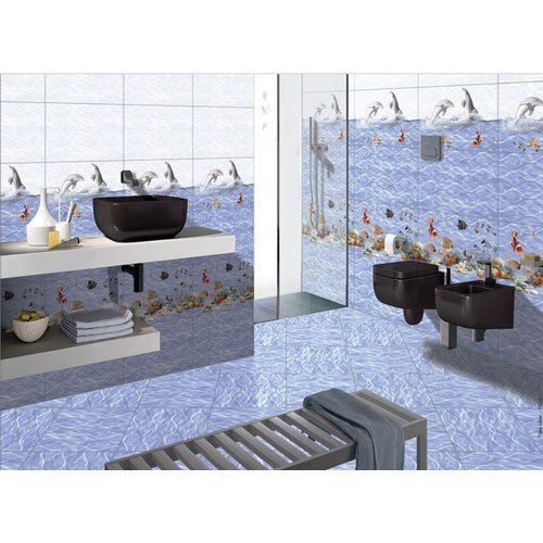 Glossy Finish Designer Bathroom Tiles