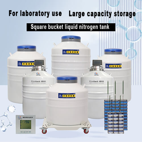 Liquid Nitrogen Tank Trolley - Stainless Steel, 30 to 190 Liter Capacity, White Round Design - Labor-Saving Safety Equipment for Easy Indoor Laboratory Transfer