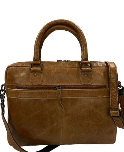 Laptop Bag - Premium PU Leather, Dark Brown | Antistatic, Aseptic, Biodegradable, Microwaveable, Disposable