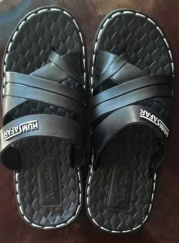 Nice Grip And Premium Design Men Black Slipper