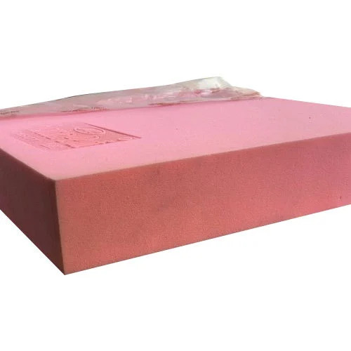 Pink Sofa Foam Sheets - Foam Material, 50-60 mm Thickness, Rectangular Shape, Plain Pattern, Colorful Design for Art & Craft Applications