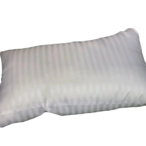 White Fiber Pillow - Cotton Material, Bone Shape, Dobby Cover Style, White Color | Ideal for Back Support and Soft Comfort