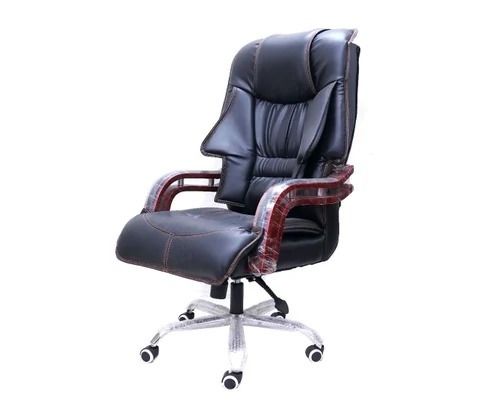 Premium Durable Computer Chair - Polished Finish, Optimum Quality, Brown Plain Design, Heights 12-16 Inches