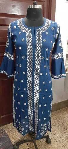 cotton chikan kurti