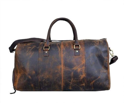 Machine Made High Grade Duffle Leather Bag