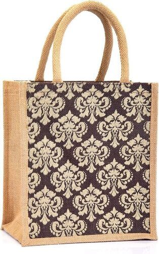 Printed Jute Stand Bag