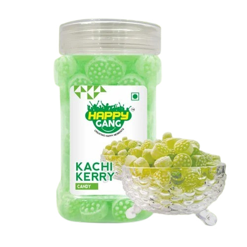 Kacchi Kerry Happy Gang Candy - Round Hard Candy in Plastic Jar | 72 Pcs, Eggless, FSSAI Approved, 120 Gm Net Weight, 9 Months Shelf Life