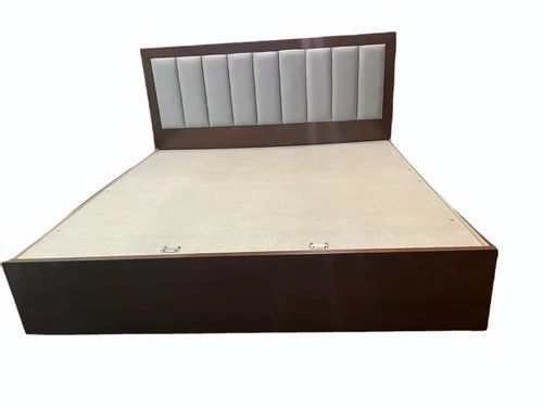 Rectangular Plywood Wooden King Size Bed for Living