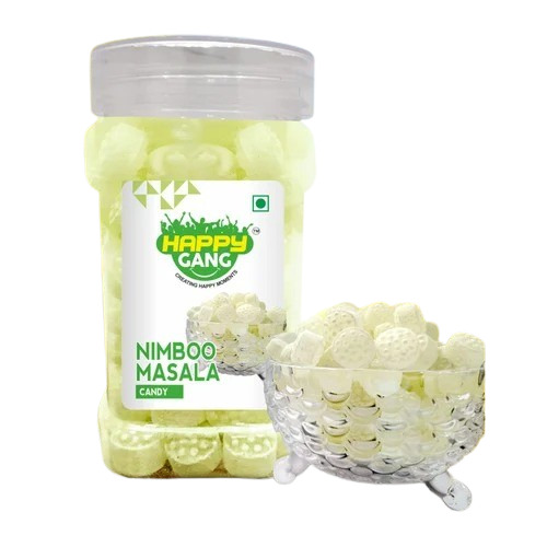 Candzey Lemon Hard Candy - Round Shape 120 Gm Net Weight Pack of 72 Pcs | Eggless FSSAI Approved 9 Months Shelf Life