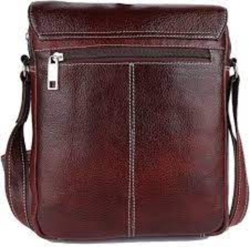 Pu Leather Bag - Lightweight Square Shape Water and Moisture Resistant Brown Zipper Handbag for Adults